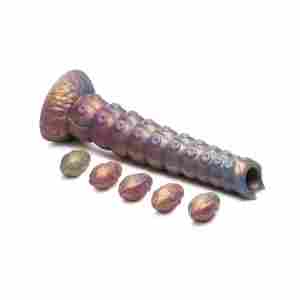 Creature Cocks - Deep Invader Tentacle Ovipositor Silicone Dildo with Eggs