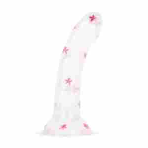 Dildo Collection Flower Power Dildo – Pink Glitter Design 15 cm