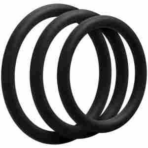 Doc Johnson - OptiMALE 3 Thin C-Ring Set - Black