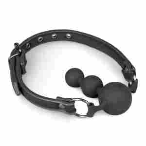Easytoys Fetish - Ball Gag With Silicone Beads - Black