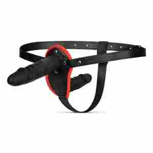 Easytoys Fetish - Double Dildo Strap-On Set - Black