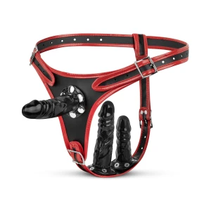 Easytoys Fetish - Triple Dildo Strap-On Harness
