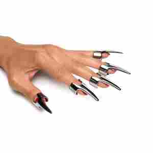 Five-Piece Sensation Claw Rings - Silver