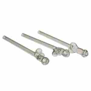 Glass Penis Straw with cleaning brush Willy - 4 pcs