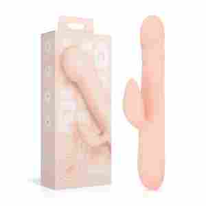 Good Vibes Only - Thrusting Vibrator - Soft Silicone - Pink
