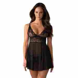 Idillia Babydoll and Thong - Black