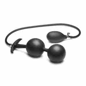 Inflatable Silicone Anal Plug - Black