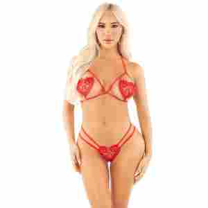 Leg Avenue – 2-Piece Lingerie Set – Red