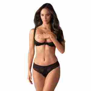 Miamor Bra With Quarter Cups - Black