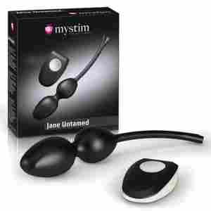 Mystim – Jane Untamed Geisha Balls Vibrator – Black