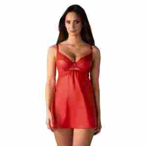 Obsessive - Aliosa Chemise & Thong - Red