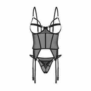 Obsessive - Freedom Euridia Corset and Thong - Black