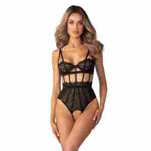 Obsessive – Bodysuit Open Crotch – Black