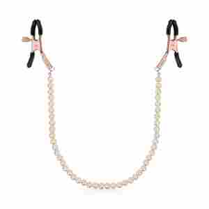 Rosy Gold - Pearls Nipple Clamps - Adjustable Design