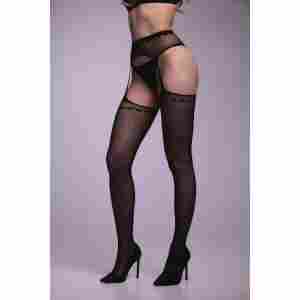 Suspender pantyhose Tula - Black