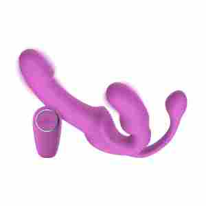 Teazers – Strapless Strap-On with Anal Plug – Pink