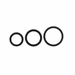 Three Size Cockring Set - Black