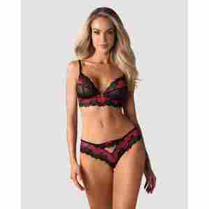 Tulia 2-piece Bra Set - Black/Pink