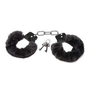 XR Brands - Cuffed In Fur Handcuffs - Black