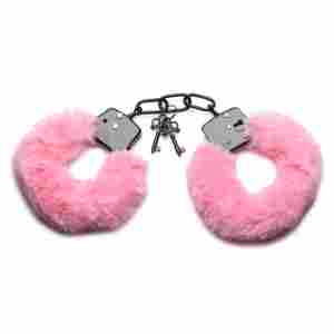 XR Brands - Cuffed in Fur Handcuffs - Pink