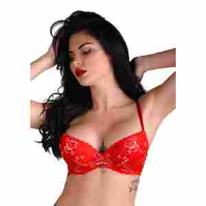 Demi bra with floral lace