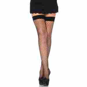 Elastane Fishnet Thigh Highs