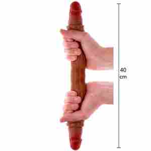 Foreskin Double Dong Silicone 40 cm