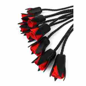 Genuine Leather Roses Whip