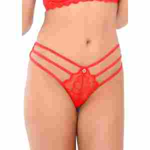 Lace string with straps