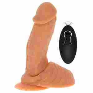 Naked Vibrating Dildo Silicone 17 cm