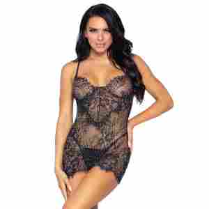 Rhinestone Mini Dress and String