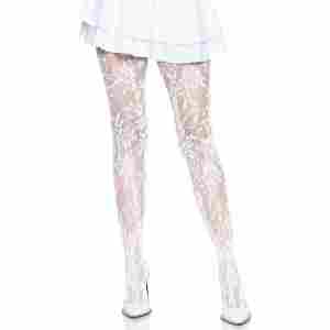 Seamless Floral Lace Pantyhose