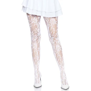 Seamless Floral Lace Pantyhose