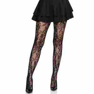 Seamless Floral Lace Pantyhose