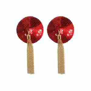 Sequin Nipple Covers with Chain