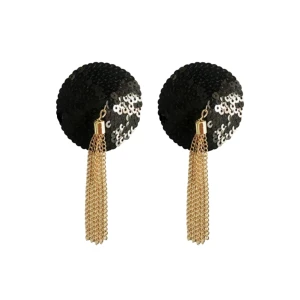 Sequin Nipple Covers with Chain