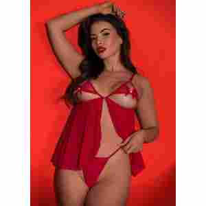 Cheeky Peek-a-Boo Bow Babydoll