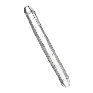 Clear Double Dong TPE 34.5 cm