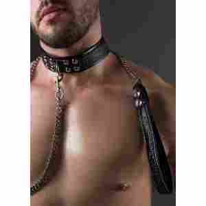 Croc-Embossed Collar & Leash