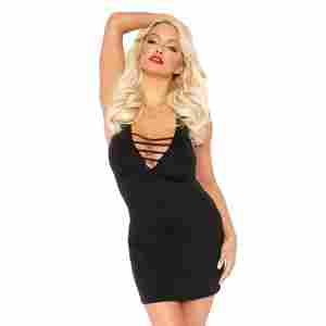 Deep-V Mini Dress