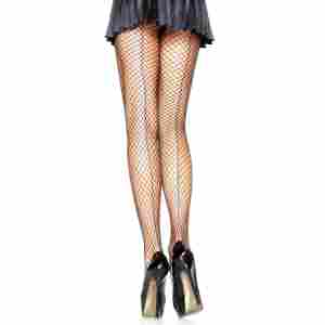 Elastane Net Pantyhose with Backseam