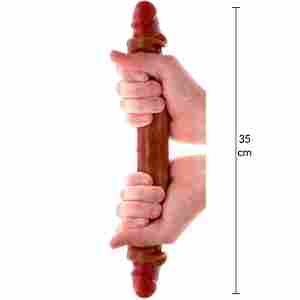 Foreskin Double Dong Silicone 35 cm