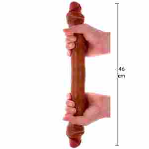 Foreskin Double Dong Silicone 46 cm