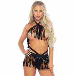 Fringe Halter Top and Bikini