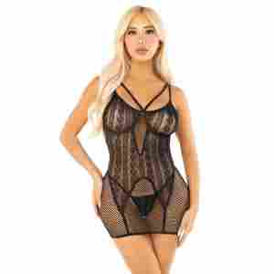 Heart Net Mini Dress