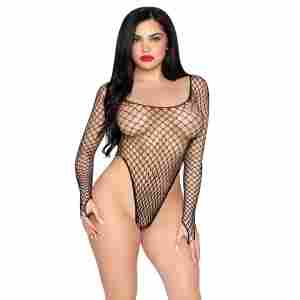 High-Cut Industrial Net Bodysuit