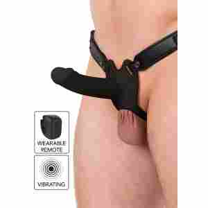 Hollow Penis Strapon Vibrating Silicone 16 cm