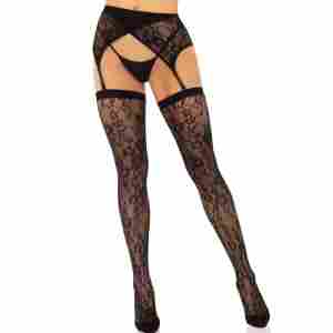Lace Thigh Highs and Garter Belt