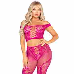 Off Shoulder Crop Top and Legging