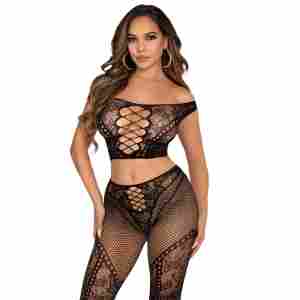 Off Shoulder Crop Top and Legging